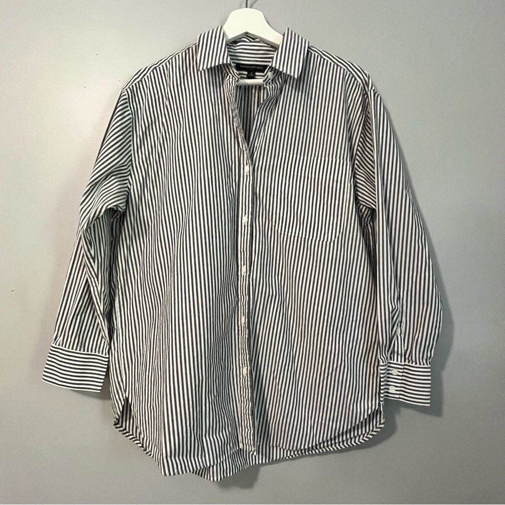Banana Republic oversized striped women’s button down